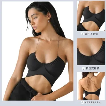 LS-B0903 Women's Sports Bra in Blue, original product photograph