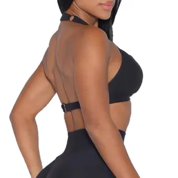 LS-B0905 Women's Sports Bra in Purple, original product photograph