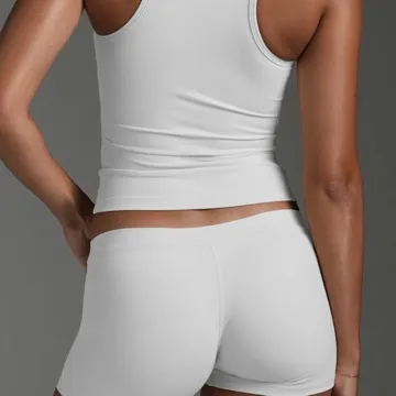 LS-B0907 Women's Training Tank Top in White, original product photograph