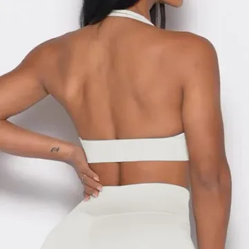 LS-B0912 Women's Sports Bra in White, original product photograph