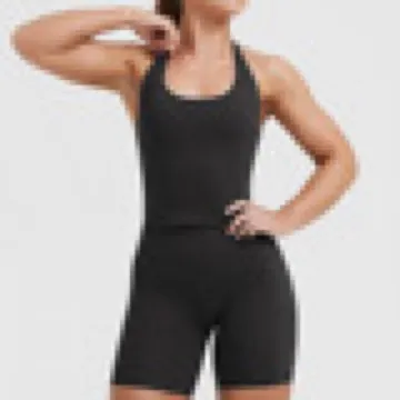 LS-B0914 Women's Padded Sports Tank in Green, original product photograph
