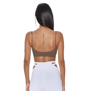 LS-B0919 Women's Padded Sports Tank in Coffee, original product photograph
