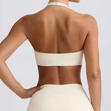 LS-B0923 Women's Sports Bra in White, original product photograph