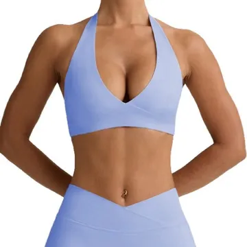 LS-B0923 Women's Sports Bra in Blue, original product photograph