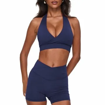 LS-B0929 Women's Sports Bra in Navy, original product photograph