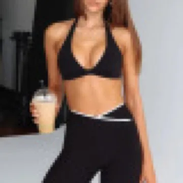 LS-B0948 Women's Sports Bra in Cherry Red, original product photograph