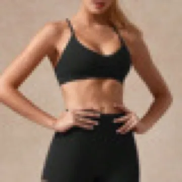 LS-B0949 Women's Sports Bra in Navy, original product photograph