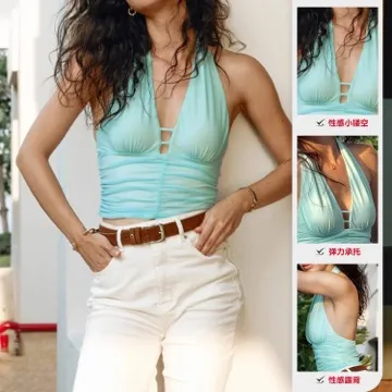 LS-B0955 Women's Training Tank Top in Green, original product photograph