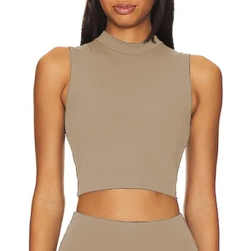 LS-B0956 Women's Padded Sports Tank in Toffee, original product photograph