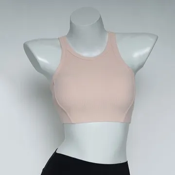 LS-B0958 Women's Padded Sports Tank in White, original product photograph