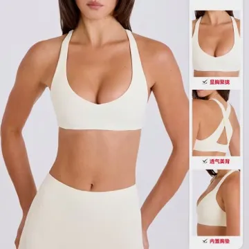 LS-B0962 Women's Sports Bra in White, original product photograph