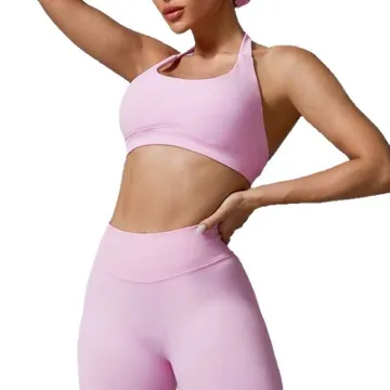 LS-B0974 Women's Sports Bra in Cherry Red, original product photograph