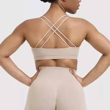 LS-B0975 Women's Sports Bra in White, original product photograph
