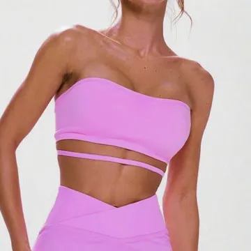 LS-B0982 Women's Sports Bra in White, original product photograph