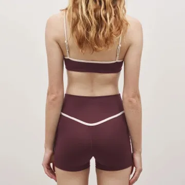 LS-B0989 Women's Padded Sports Tank in Chocolate, original product photograph