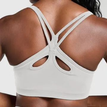 LS-B0990 Women's Sports Bra in White, original product photograph