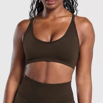 LS-B0990 Women's Sports Bra in Brown, original product photograph