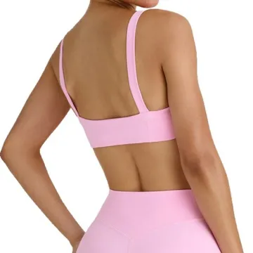 LS-B1001 Women's Sports Bra in Yellow, original product photograph
