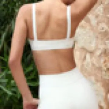 LS-B1001 Women's Sports Bra in Orange, original product photograph