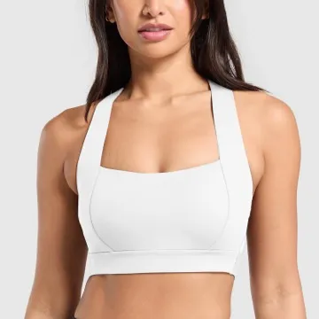 LS-B1005 Women's Sports Bra in White, original product photograph