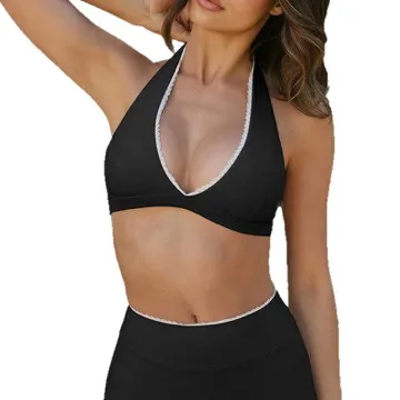 LS-B1007 Women's Sports Bra in Blue, original product photograph