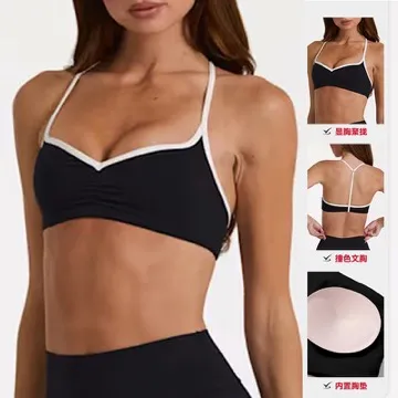 LS-B1009 Women's Padded Sports Tank in Pink, original product photograph