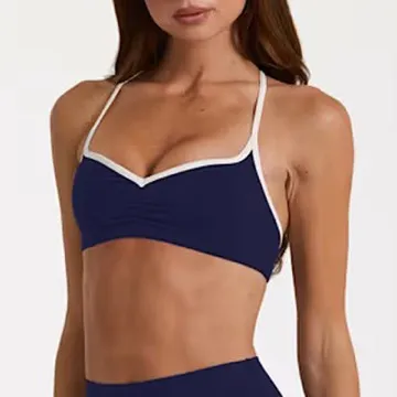 LS-B1009 Women's Padded Sports Tank in White, original product photograph