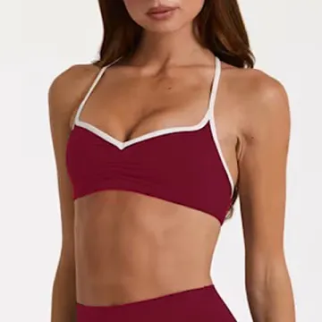 LS-B1009 Women's Padded Sports Tank in Cherry Red, original product photograph