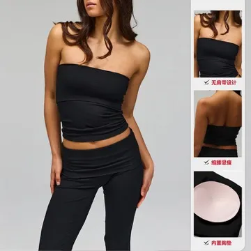 LS-B1011 Women's Padded Sports Tank in Pink, original product photograph