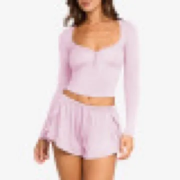 LS-B1012 Women's Long-Sleeve Yoga Top in Red, original product photograph
