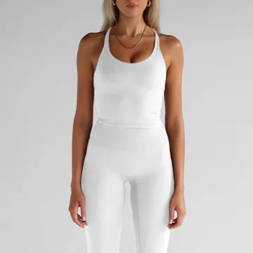 LS-B1014 Women's Padded Sports Tank in Pink, original product photograph