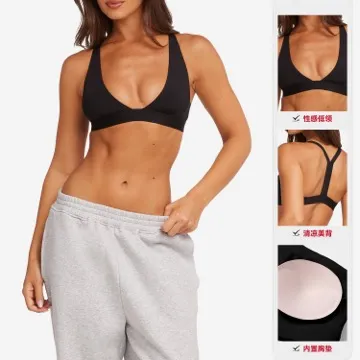 LS-B1022 Women's Sports Bra in White, original product photograph