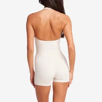 LS-B1025 Women's Padded Sports Tank in White, original product photograph