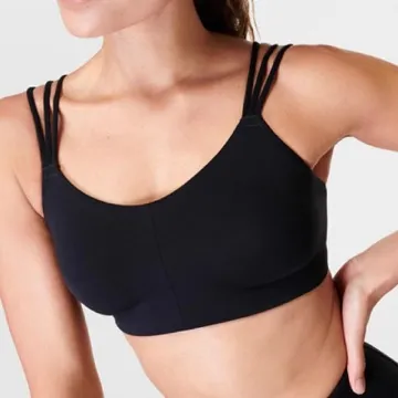 LS-B1031 Women's Sports Bra in Blue, original product photograph