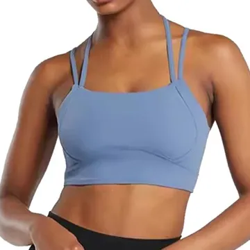 LS-B1032 Women's Sports Bra in White, original product photograph