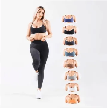 LS-B1034 Women's Sports Bra in Yellow, original product photograph