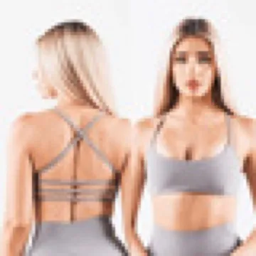 LS-B1034 Women's Sports Bra in Green, original product photograph