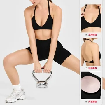 LS-B1043 Women's Sports Bra in Pink, original product photograph