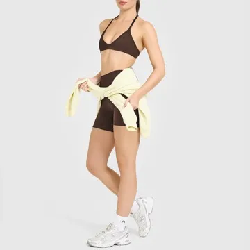 LS-B1043 Women's Sports Bra in Red, original product photograph