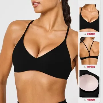 LS-B1048 Women's Sports Bra in Pink, original product photograph