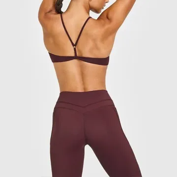 LS-B1048 Women's Sports Bra in Red, original product photograph