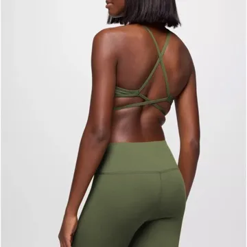 LS-B1057 Women's Sports Bra in Red, original product photograph