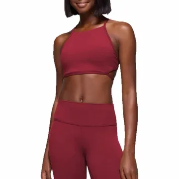 LS-B1057 Women's Sports Bra in Green, original product photograph