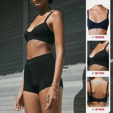 LS-B1061 Women's Sports Bra in White, original product photograph