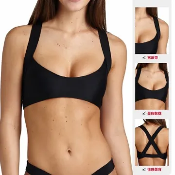 LS-B1062 Women's Sports Bra in White, original product photograph