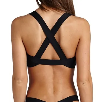 LS-B1062 Women's Sports Bra in Blue, original product photograph