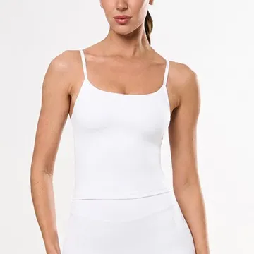 LS-B1083 Women's Padded Sports Tank in Pink, original product photograph