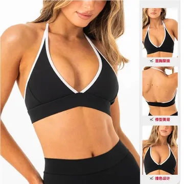 LS-B1086 Women's Sports Bra in Navy, original product photograph