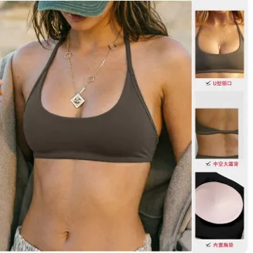 LS-B1088 Women's Sports Bra in Red, original product photograph