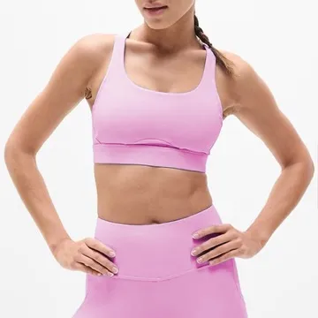 LS-B1108 Women's Sports Bra in Pink, original product photograph